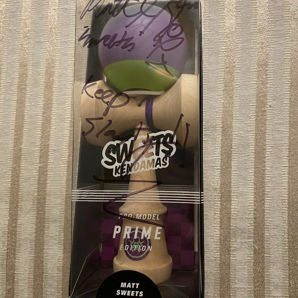 MATT SWEETS KENDAMA PRO MODEL PRIME EDITION NEW SIGNED ON CUP AND BOX